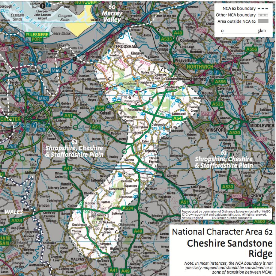 Map of sandstone ridge