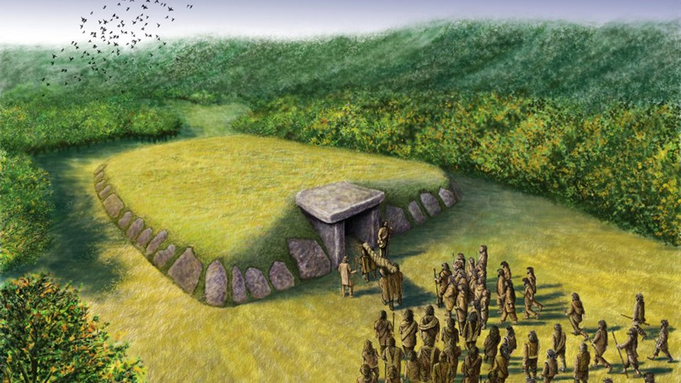 Artists impression of the Coldrum Stones © John Shipperbottom/National Trust