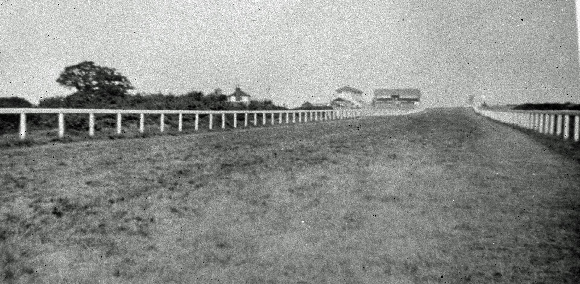 Racecourse finishing stretch
