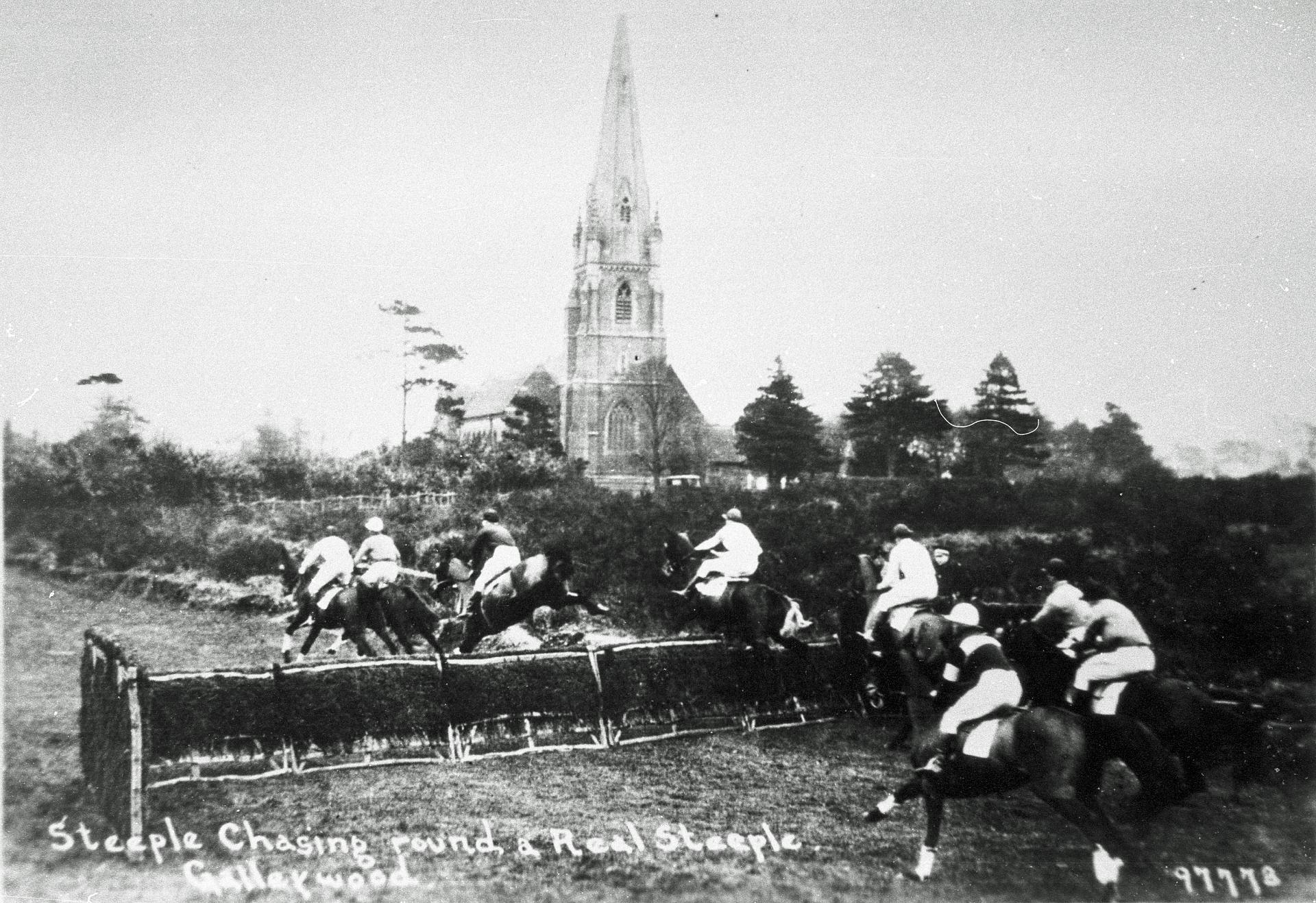 Steeple-chasing around St Michaels (1910) 