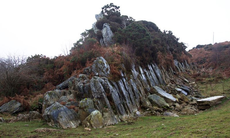 Outcrop of bluestones in the Preseli mountains © Mary-Ann Ochota