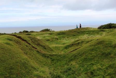 The bumpy ground is a clue to the Iron Age fort that stood here © Caroline Millar