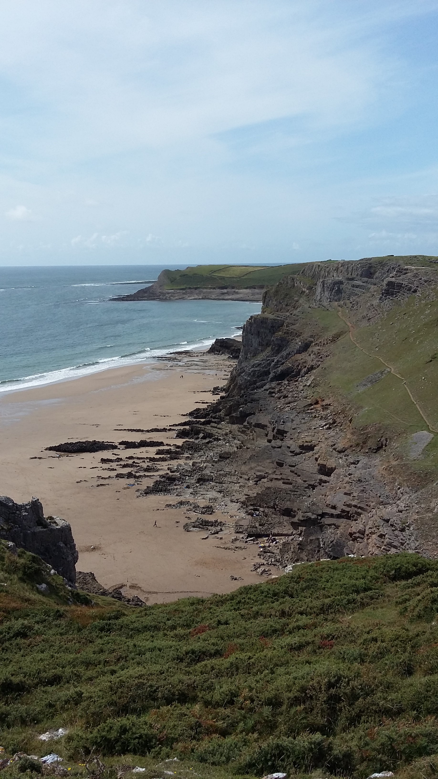 Looking down on Mewslade Bay from Thurba Head © Gower Landscape Partnership 