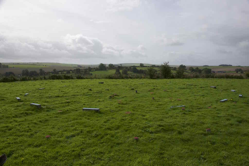 Markers showing location of the stones in The Sanctuary © Mary-Ann Ochota 